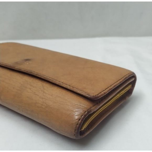 Fossil Brown Leather Credit Card ID Window Trifold Wallet - Picture 7 of 16